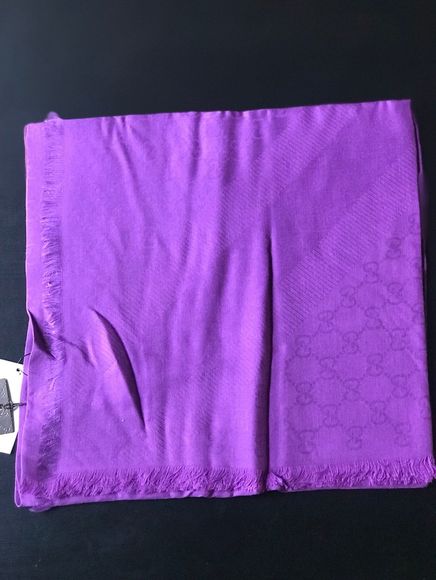 GUCCI COTTON MODAL GG SCARF - Picture 4 of 12